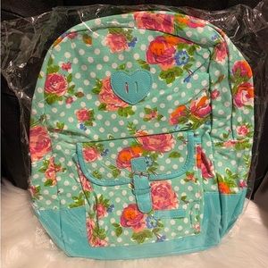 Flower polka dot backpack